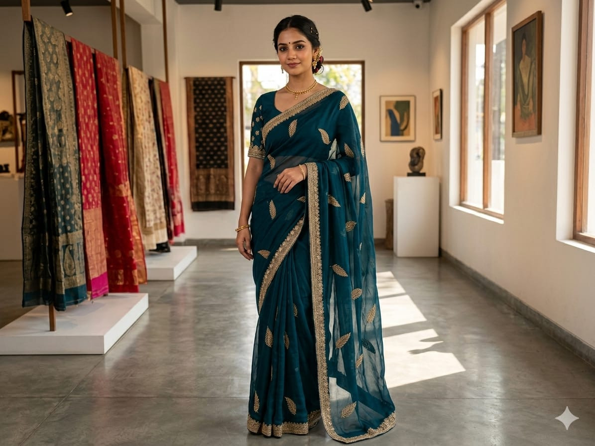 Trendy ethnic Outfit Beautiful Saree