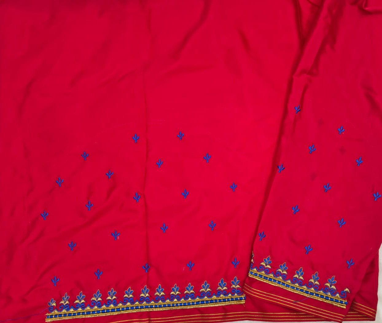 Unstitched Art Silk Blouse/Machine Work Blouse Piece