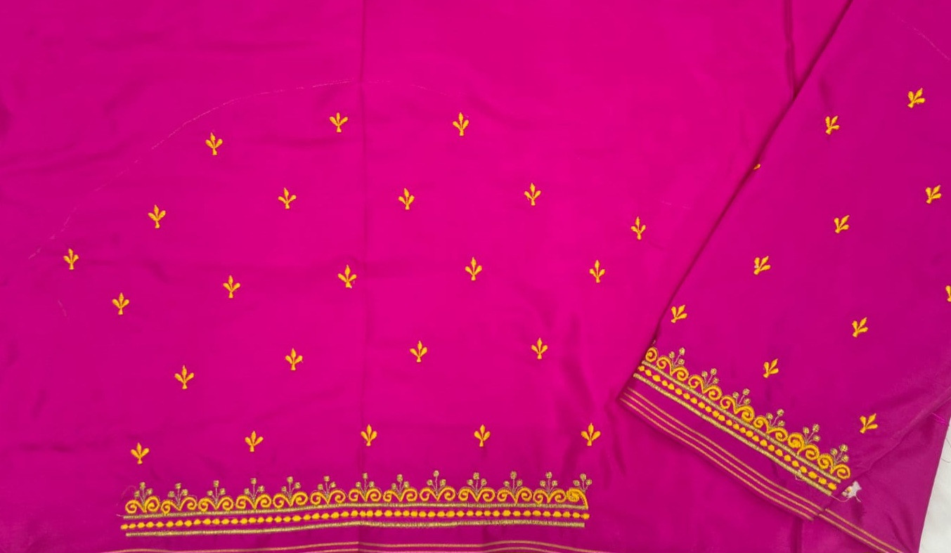 Unstitched Art Silk Blouse/Machine Work Blouse Piece