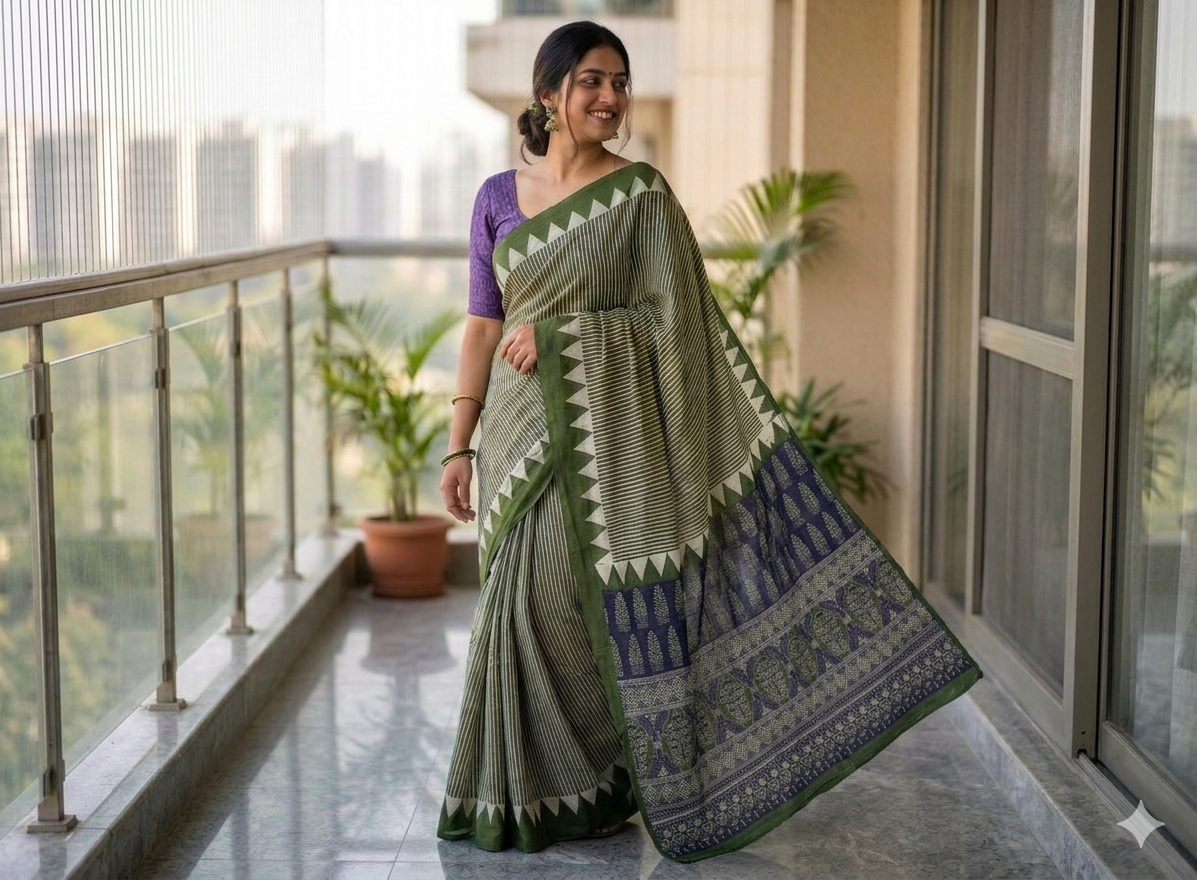 Mulmul Cotton  Saree