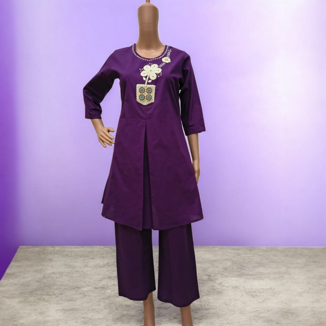 Co-Ord Set Cotton Short Top and Pant