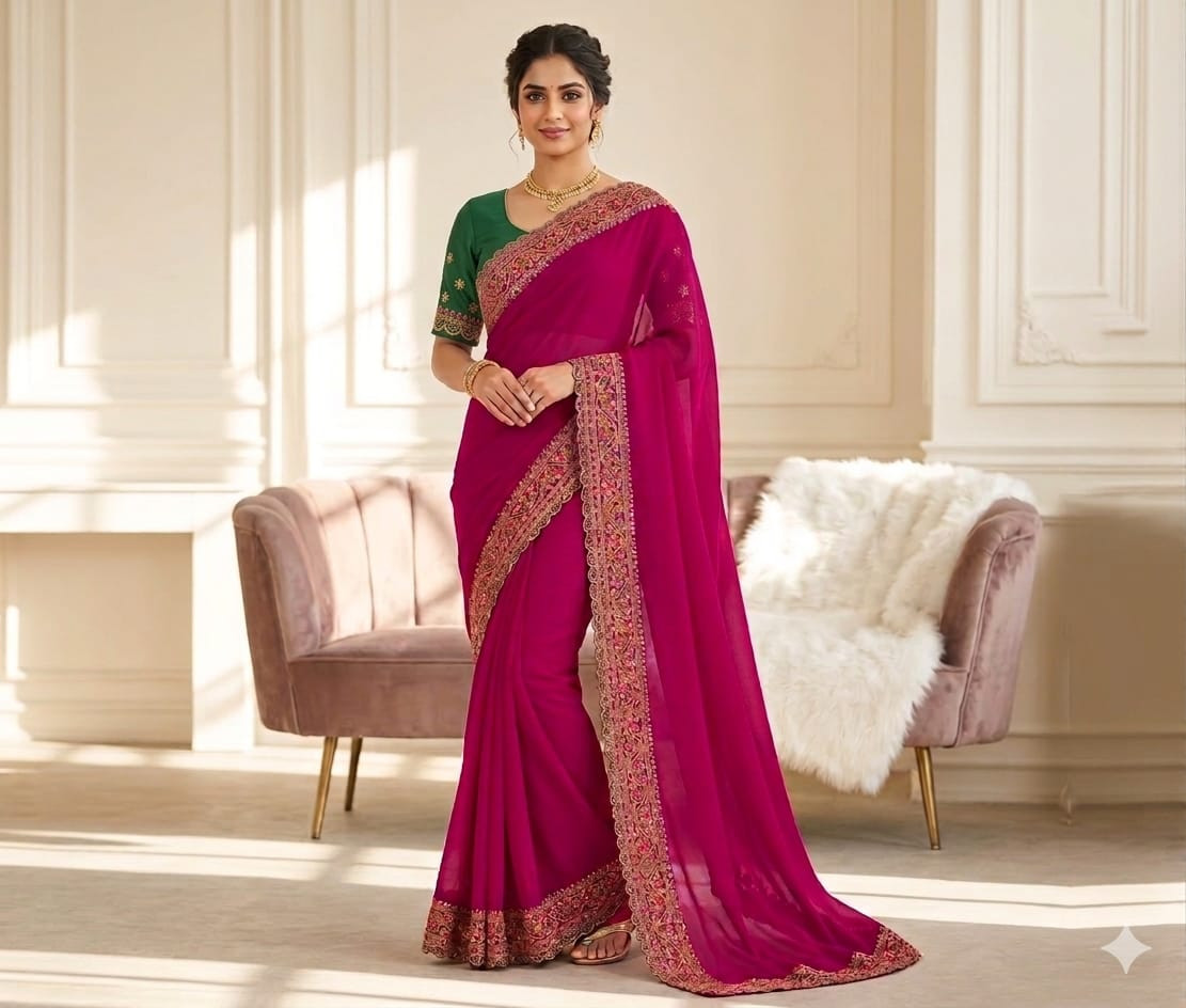 Georgatte Grand Look Fancy Saree