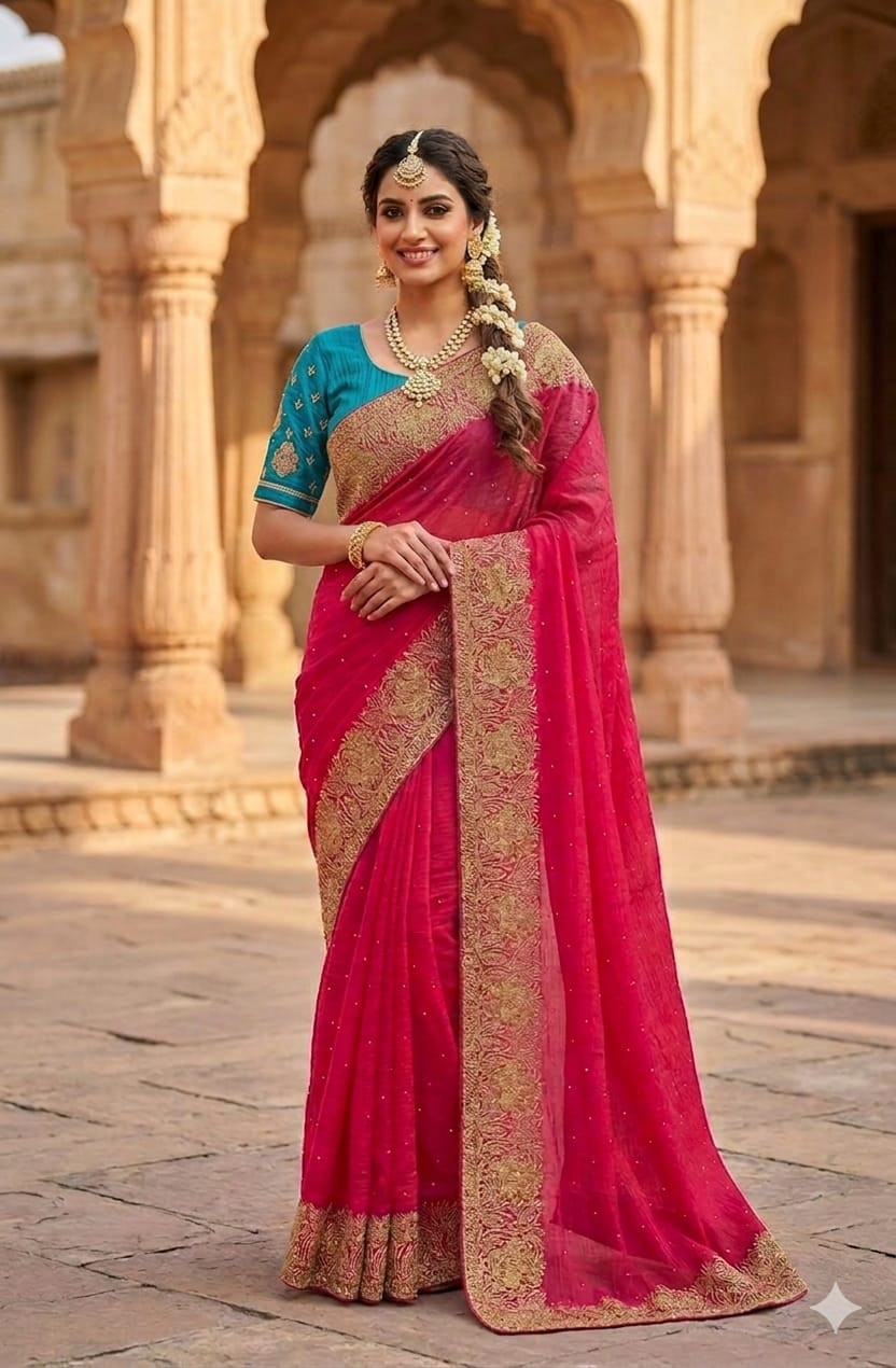Trendy Ethnic Outfit Beautiful Saree