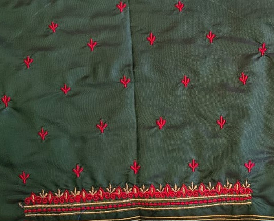 Unstitched Art Silk Blouse/Machine Work Blouse Piece