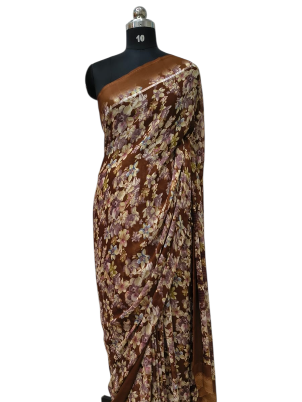 Latest  Georgette saree,/Georgette saree in Super    Fine 56*678Fabric Quality With Attached Blouse Piece for Woman