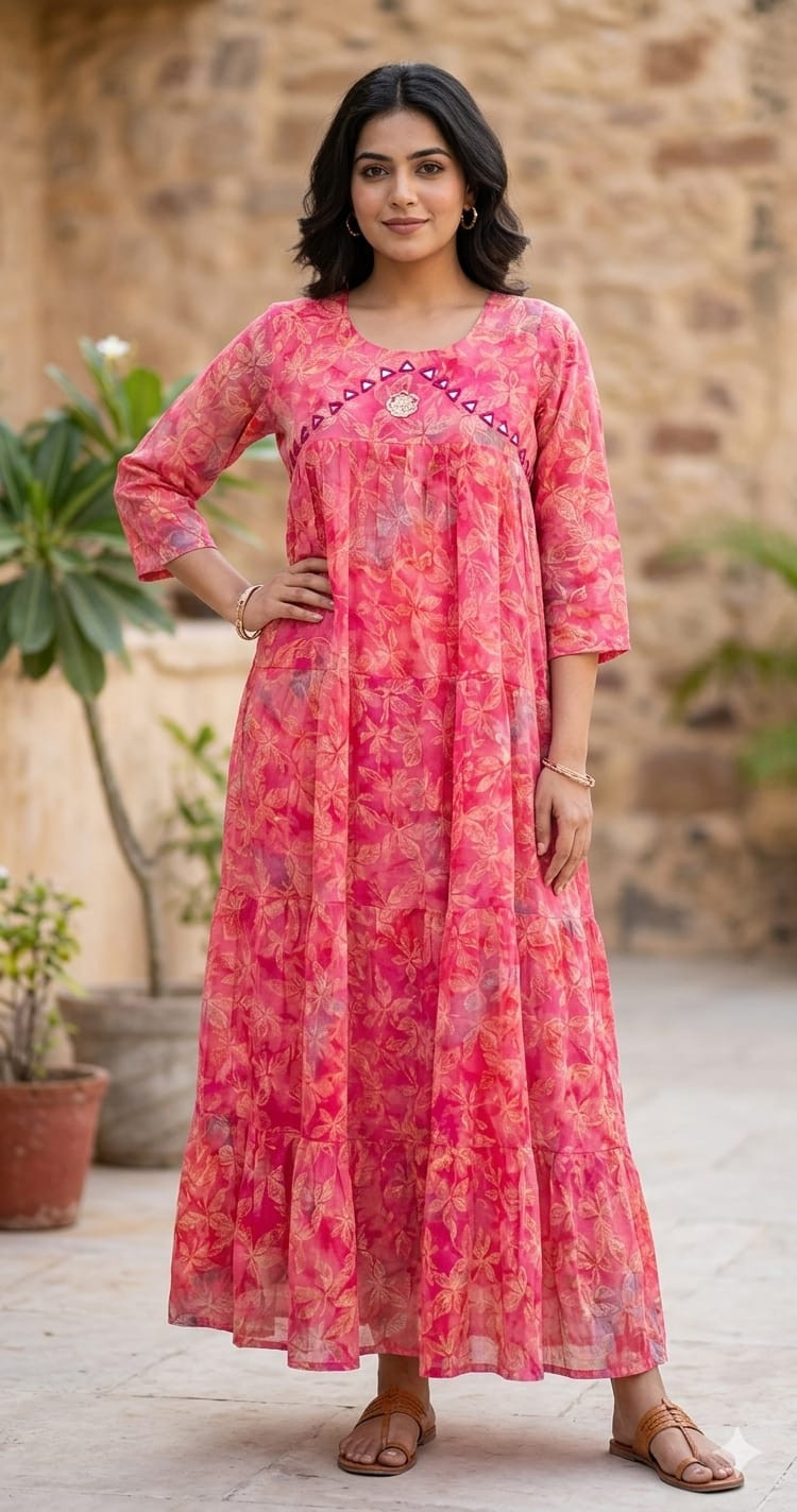 Mulmul Cotton Umbrella Type Top