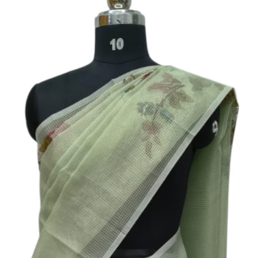 Women's Soft Net with Embroidered Work &Unstitched Blouse Stylish &Lightweight saree