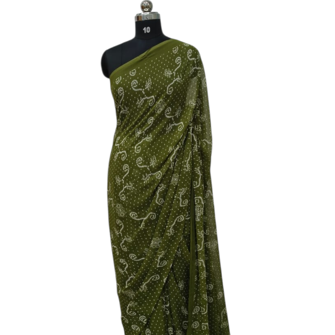 Latest  Georgette saree,/Georgette saree in Super    Fine 56*678Fabric Quality With Attached Blouse    Piece for Woman