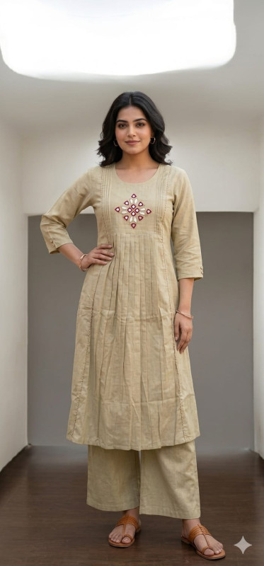 Co- ord set Cotton Long Kurtha and Palazzo Set