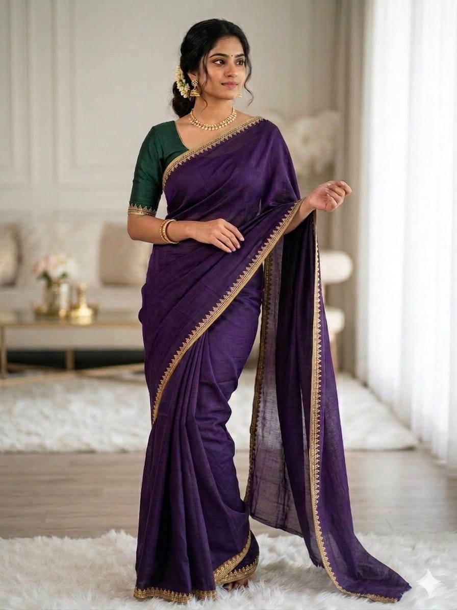 Trendy Ethnic Outfit Beautiful Saree